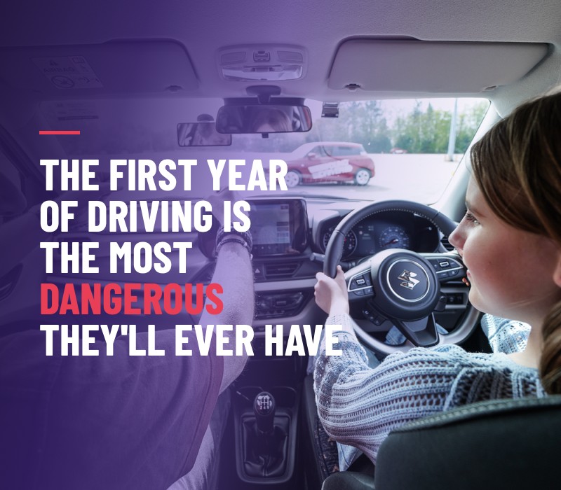 The first year of driving is the most dangerous they'll ever have